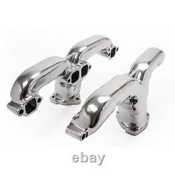 New Small Block Chevrolet Chevy Ceramic Coated Ram Horn Exhaust Manifolds 900x