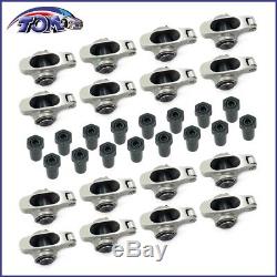 New Small Block Chevy 327 350 400 Stainless Roller Rockers Arms 1.6 Ratio 3/8