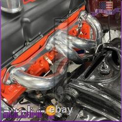 New Stainless Steel Shorty Manifold Header Sbc For Chevy 265-400 V8 Small Block