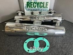 Nicson Log Exhaust Manifolds 350 Small Block Chevy SBC Glenwood Marine Berkeley