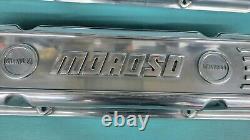 Nos Moroso Small Block Chevy Polished Aluminum Valve Covers 283 327 350 New