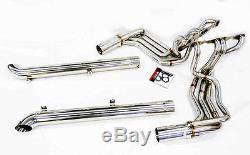 OBX Exhaust Header muffled Side Mount Pipe 63-82 Corvette Stingray Small Block