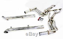 OBX Sidemount Headers with Side Pipes 63-82 Chevy Corvette C2 C3 SBC Small Block