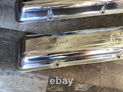 OEM CHEVROLET VALVE COVERS STAMPED Small Block Chevy Script 60-70's 283 327 VTG
