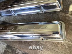 OEM CHEVROLET VALVE COVERS STAMPED Small Block Chevy Script 60-70's 283 327 VTG