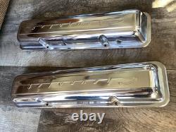 OEM CHEVROLET VALVE COVERS STAMPED Small Block Chevy Script 60-70's 283 327 VTG