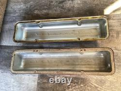 OEM CHEVROLET VALVE COVERS STAMPED Small Block Chevy Script 60-70's 283 327 VTG