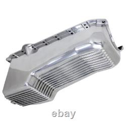 Oil Pan Chevrolet Small Block 305-350 1986-2002 Polished Alloy 1pc Rear Main