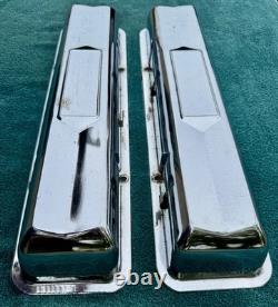 Original Chrome 327 Small Block Chevy Sbc Valve Covers Turbo Fire