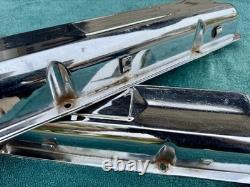 Original Chrome 327 Small Block Chevy Sbc Valve Covers Turbo Fire