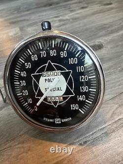 Original Stewart Warner 150 MPH Police Special Speedo Gauge Dash Hotrod SCTA