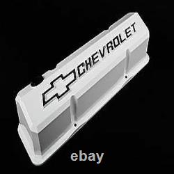 PROFORM 141-935 Die-Cast Slant Edge Valve Cover White For Small Block Chevy