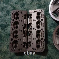 Pair Small Block Chevy 492 Angle Plug Over The Counter Heads. Bare