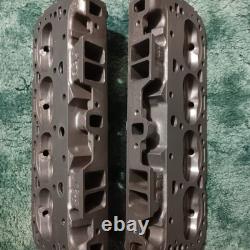 Pair Small Block Chevy 492 Angle Plug Over The Counter Heads. Bare