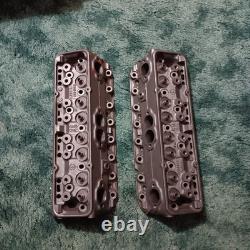 Pair Small Block Chevy 492 Angle Plug Over The Counter Heads. Bare
