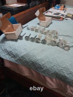 Pair Small Block Chevy 492 Angle Plug Over The Counter Heads. Bare