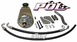 Performance Online Power Steering Pump, Bracket and Hose kit, Small Block Chevy