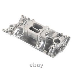Polished Aluminum Air Gap Intake Manifold For Small Block Chevy Vortec 350 96-up