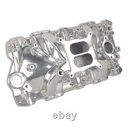 Polished Aluminum Intake Manifold For Small Block Chevy 305 327 350 383 55-86