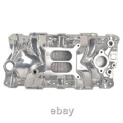 Polished Aluminum Intake Manifold For Small Block Chevy 305 327 350 383 55-86