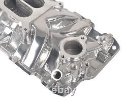 Polished Aluminum Intake Manifold For Small Block Chevy 305 327 350 383 55-86