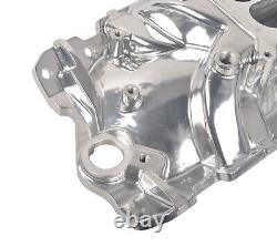 Polished Aluminum Intake Manifold For Small Block Chevy 305 327 350 383 55-86