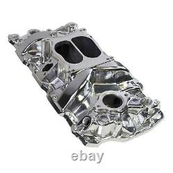 Polished Aluminum Intake Manifold Small Block Chevy 55-95 SBC 327 350 383 400