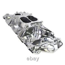 Polished Aluminum Intake Manifold Small Block Chevy 55-95 SBC 327 350 383 400