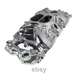 Polished Aluminum Intake Manifold Small Block Chevy 55-95 SBC 327 350 383 400