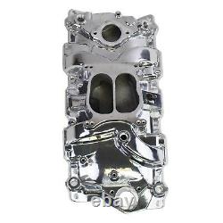 Polished Aluminum Intake Manifold Small Block Chevy 55-95 SBC 327 350 383 400
