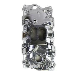 Polished Aluminum Intake Manifold Small Block Chevy 55-95 SBC 327 350 383 400