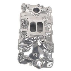 Polished Dual Plane Aluminum Intake Manifold For Small Block Chevy 305 327 350