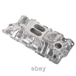 Polished Dual Plane Aluminum Intake Manifold For Small Block Chevy 305 327 350