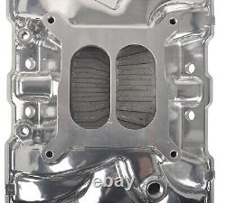 Polished Dual Plane Aluminum Intake Manifold For Small Block Chevy 305 327 350