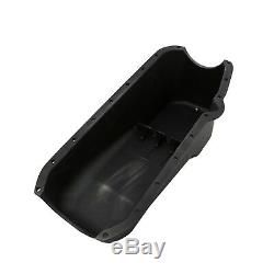 Polished Fins Oil Pan Black Aluminum Finned 58-79 Small Block Chevy SBC 327 350