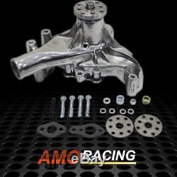 Polished High Volume Aluminum Long Water Pump Fit Small Block Chevy SBC 350