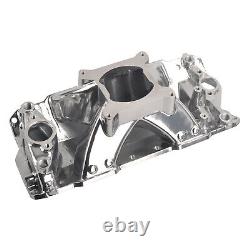 Polished Single Plane Intake Manifold for 1957-95 Small Block Chevy SBC 350 400