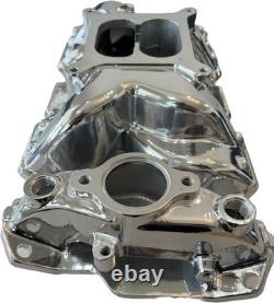 Polished Small Block Chevy Dual Plane Air Gap Aluminum Intake Manifold