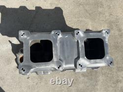 Polished Weiand 2x4 Dual Quad SBC Small Block Chevy Tunnel Ram