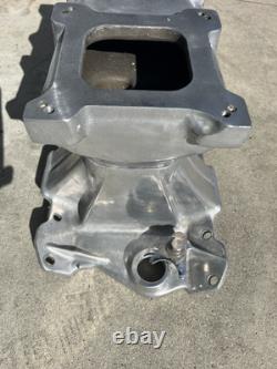 Polished Weiand 2x4 Dual Quad SBC Small Block Chevy Tunnel Ram