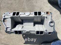 Polished Weiand 2x4 Dual Quad SBC Small Block Chevy Tunnel Ram