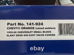 ProForm Small Block Chevy Orange Chevrolet Tall Valve Covers 141-924 USA Only