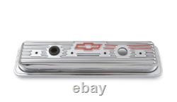 Proform 141-107 Small Block Chevy Center Bolt Valve Covers Chrome Pair