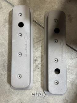 Proform 141-130 Small Block Chevy Centerbolt Tall Aluminum Valve Covers Blasted