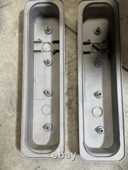 Proform 141-130 Small Block Chevy Centerbolt Tall Aluminum Valve Covers Blasted