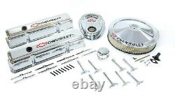 Proform 141-900 Engine Dress Up Kit Chrome withLogo Fits Small Block Chevy