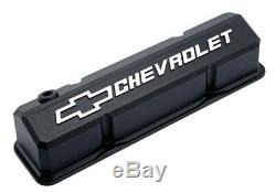 Proform 141-921 Slant Edge Valve Covers Small Block Chevy Black Cast Aluminum