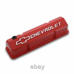 Proform 141-931 GM Performance Red Aluminum Valve Cover Set Small Block Chevy