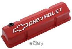 Proform 141-931 Slant Edge Valve Covers Small Block Chevy Red Cast Aluminum