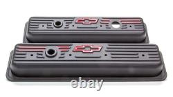 Proform Short Ribbed Valve Cover Pair for Small Block Chevy 141-907